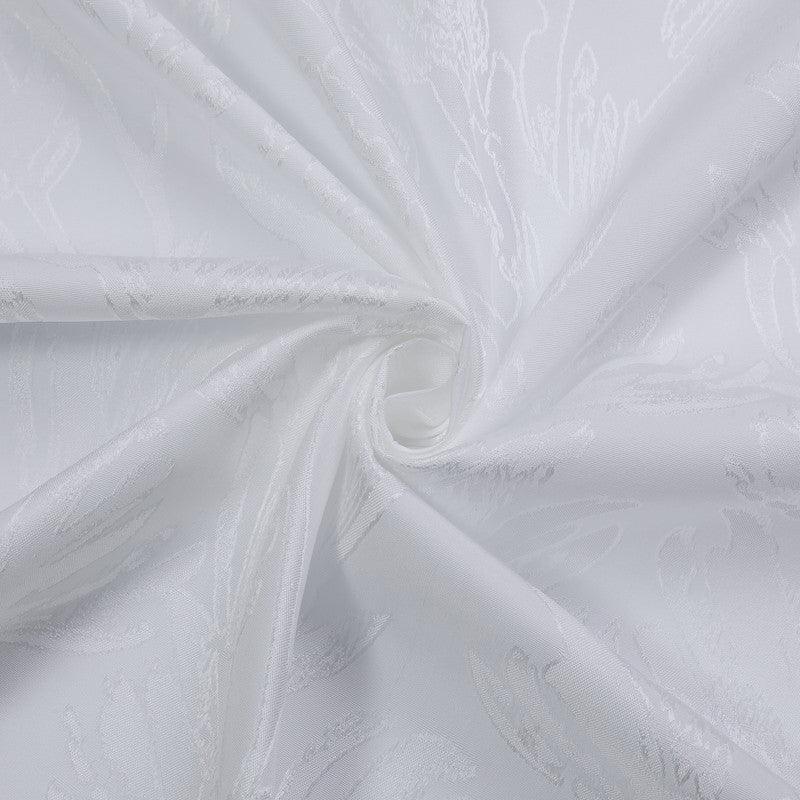 Cortina Tecido Encorpado com Estampa Tridimensional de Margaridas Selvagens Branco 140*260cm - BOD HOME