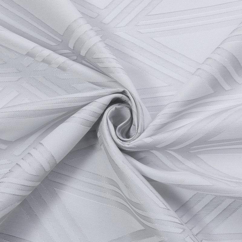 Cortina Tecido Encorpado com Padrão de Linhas Cruzadas Cinzo Claro 140*260cm - BOD HOME