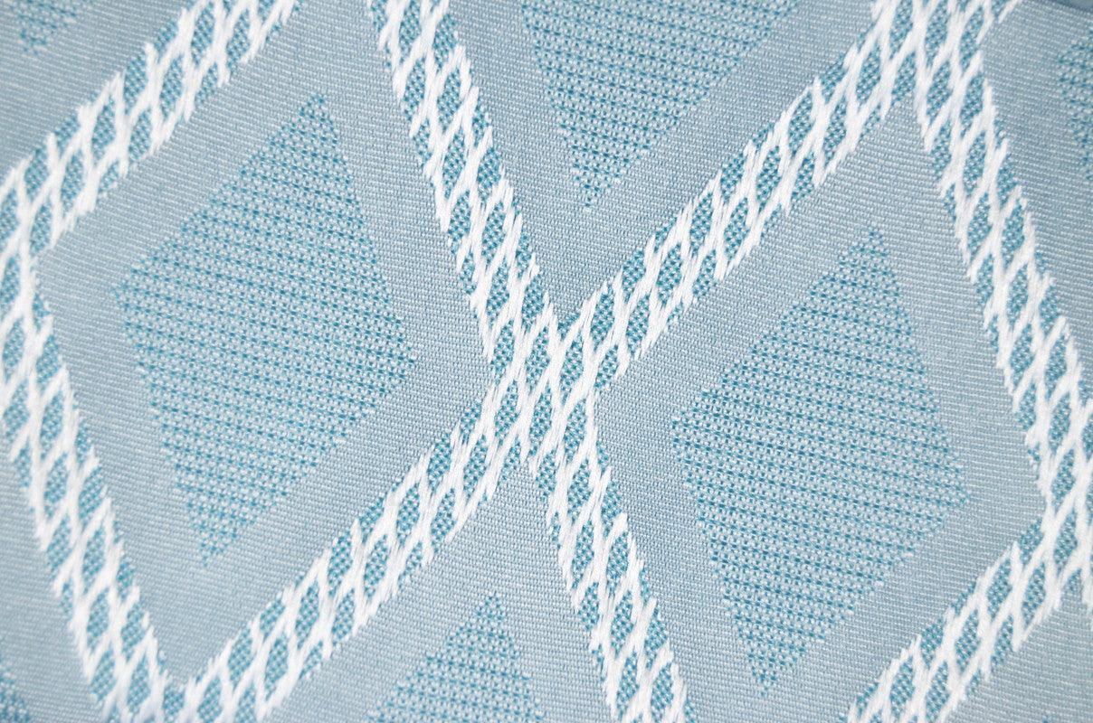 Cortina Tecido Encorpado com Padrão de Losango Azul Turquesa 140*260cm - BOD HOME