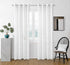 Cortina Bordado com Folhas Outonais Branco 140*260CM-Individual- BOD HOME