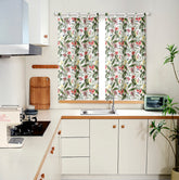 Cortina de Cozinha com Estampa de Flores Elegantes Individual - BOD HOME