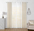 Cortina Jacquard com Estampa de Folhas Outono Bege 140*260CM-Individual- BOD HOME