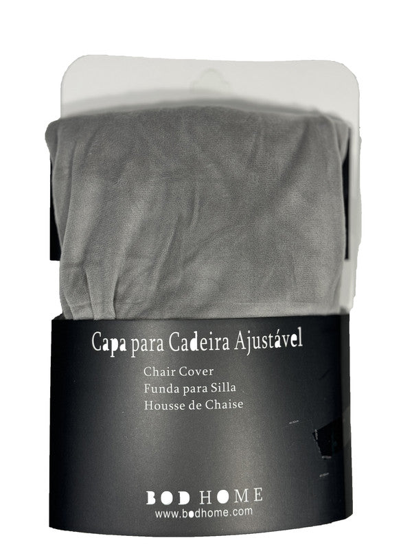 Capa Cadeira Veludo Ajustavel  Cinzento Claro - BOD HOME