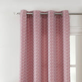 Cortina Jacquard com Estampa de Flores Rosa 140*260CM-Individual- BOD HOME