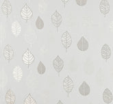 Cortina Jacquard com Estampa de Folhas Primavera Bege 140*260CM-Individual- BOD HOME