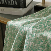 Cortina Jacquard com Estampa de Flores Verde 140*260CM-Individual- BOD HOME