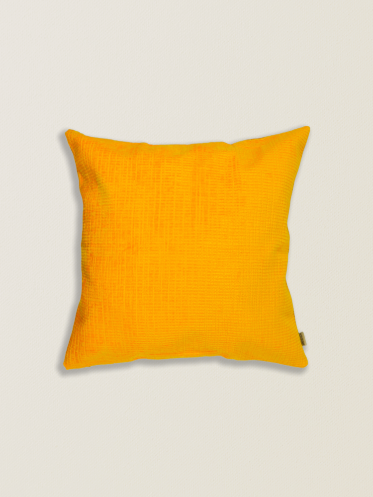 Capa de almofada chenille amarelo t.aprox:45*45cm