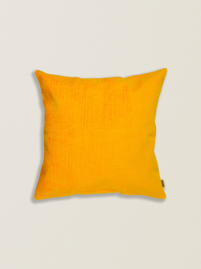 Capa de almofada chenille amarelo t.aprox:45*45cm