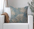 Capa de Almofada com Folhas Elegantes Azul Lago - BOD HOME