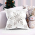 Capa de Almofada Natal com Flocos de Neve Branco 45x45cm - BOD HOME