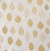 Cortina Jacquard com Estampa de Folhas Primavera Dourado 140*260CM-Individual- BOD HOME