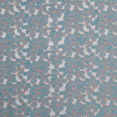 Cortina Jacquard com Estampa de Flores Azul 140*260CM-Individual- BOD HOME