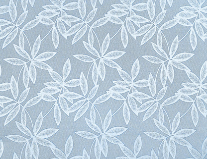 Cortina Jacquard com Estampa de Folhas Outono Azul 140*260CM-Individual- BOD HOME