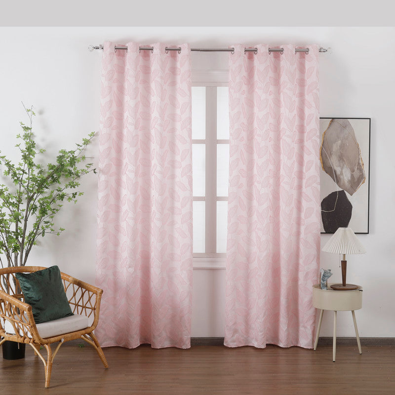 Cortinas Translucidos Estampadas de Folhas Silva- BOD HOME