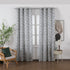 Cortinas Translucidos Estampadas de Folhas Relva Verde- BOD HOME