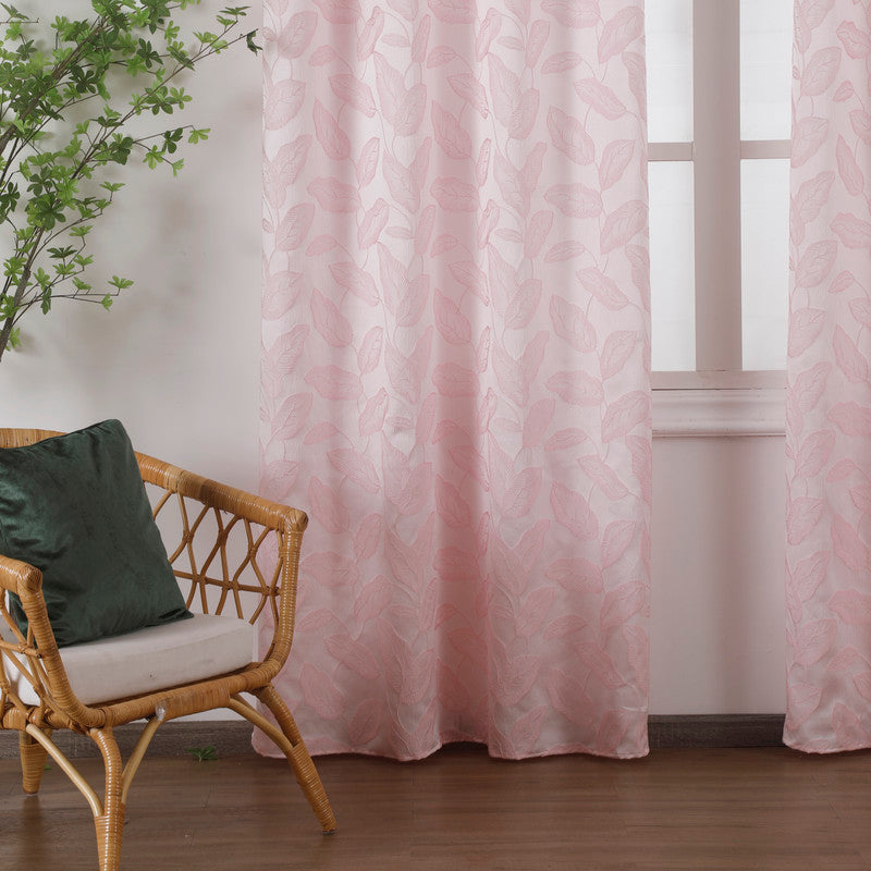 Cortinas Translucidos Estampadas de Folhas Silva- BOD HOME