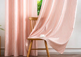 Cortina Jacquard Brilhante Cor de Rosa com Design de Ondas 140x260cm-Individual - BOD HOME