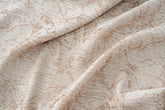 Cortina Jacquard Bege com Borboletas em Linho Grosso 140x260cm-Individual - BOD HOME