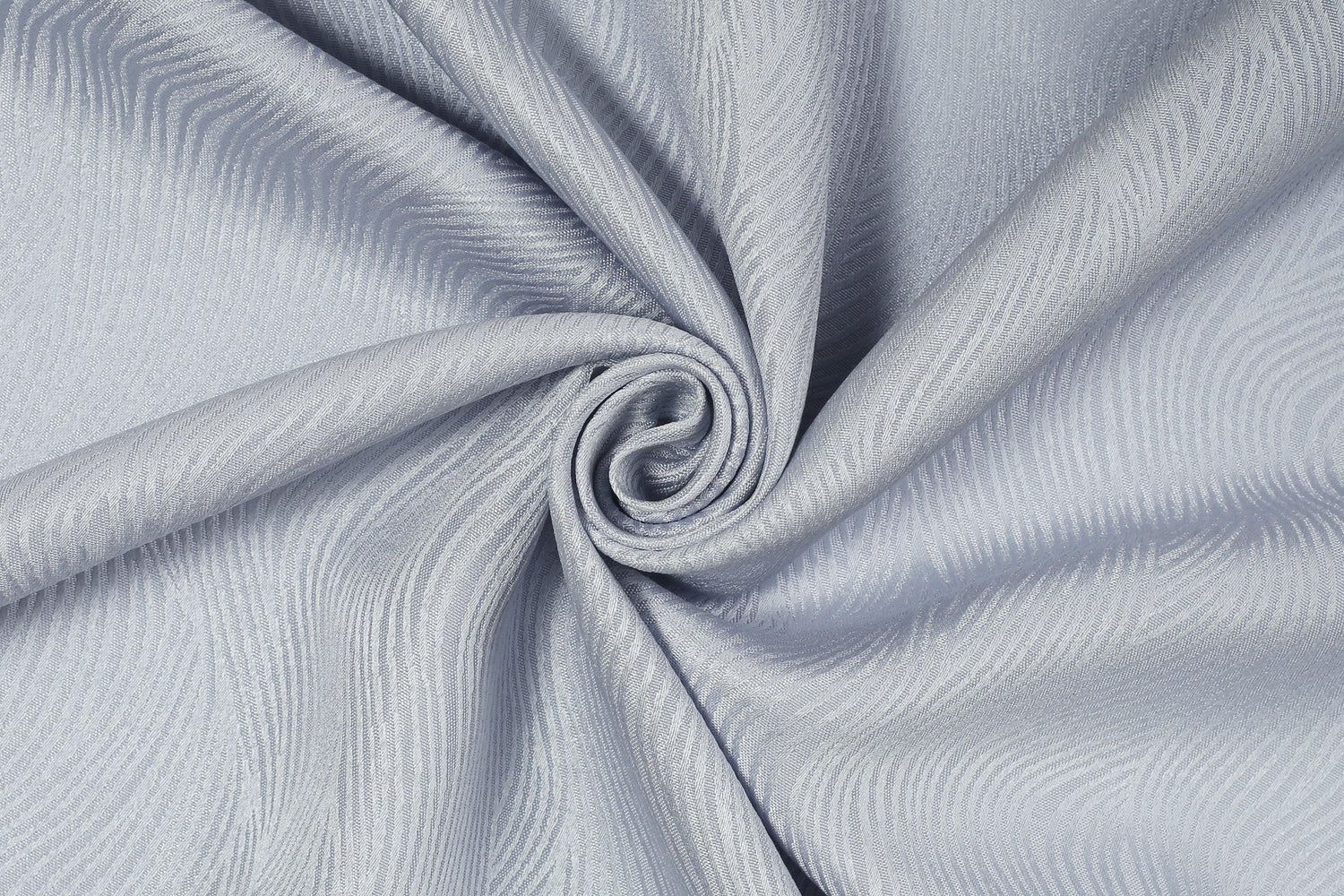 Cortina Tecido Delicado com Padrão de Ondas Branco Cinza 140*260cm-Individual