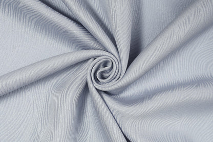 Cortina Tecido Delicado com Padrão de Ondas Branco Cinza 140*260cm-Individual