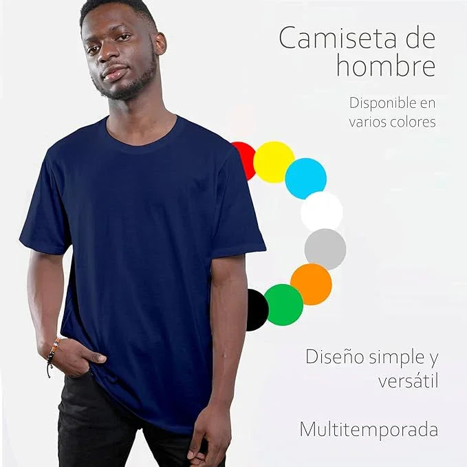 Camiseta de hombre azul oscuro.
