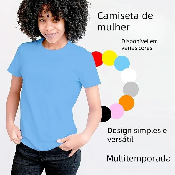 camiseta mujer azul