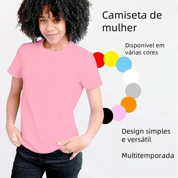 Camiseta rosa mujer