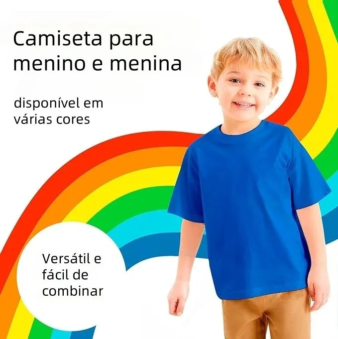 Camiseta infantil azul royal