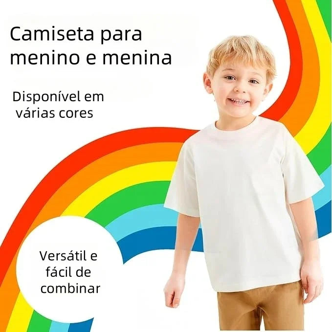 Camiseta blanca infantil de mierda.