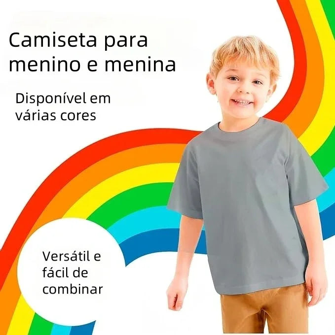 Camiseta infantil gris