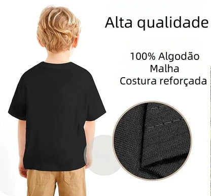 Camiseta infantil negra