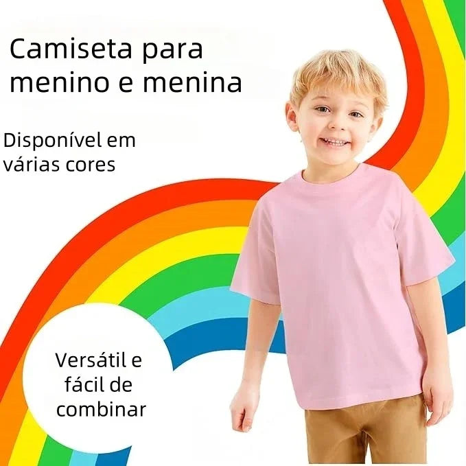 Camiseta infantil rosa