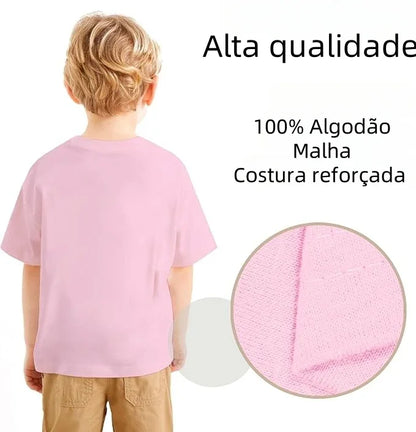 Camiseta infantil rosa
