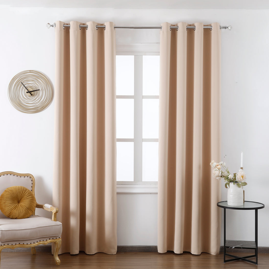 Cortina Opaca Efecto Térmico Beige 140*260cm-Individual