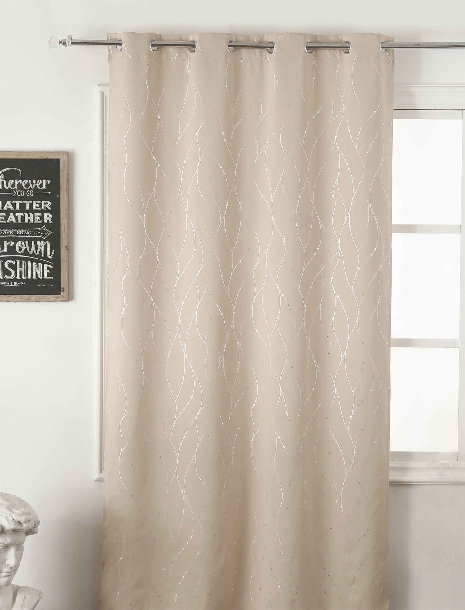 CORTINA ESTAMPADO DOURADO 140*260 - BOD HOME