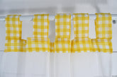 Cortinas De Cozinha Com Estampa Bordada Amarelo - BOD HOME