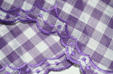 Cortinas De Cozinha Com Estampa Bordada Roxo - BOD HOME