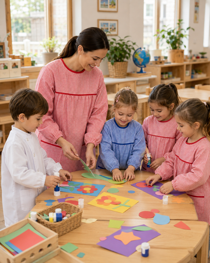 Uniforme de niña de jardín de infantes rosa