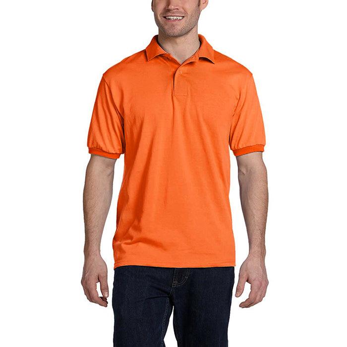 Polo em piqué de algodão homen laranja - BOD HOME