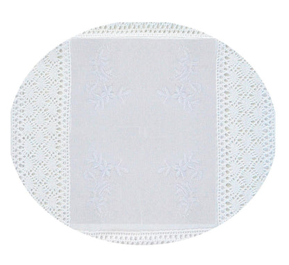 Toalha de mesa (redonda) Branco - BOD HOME