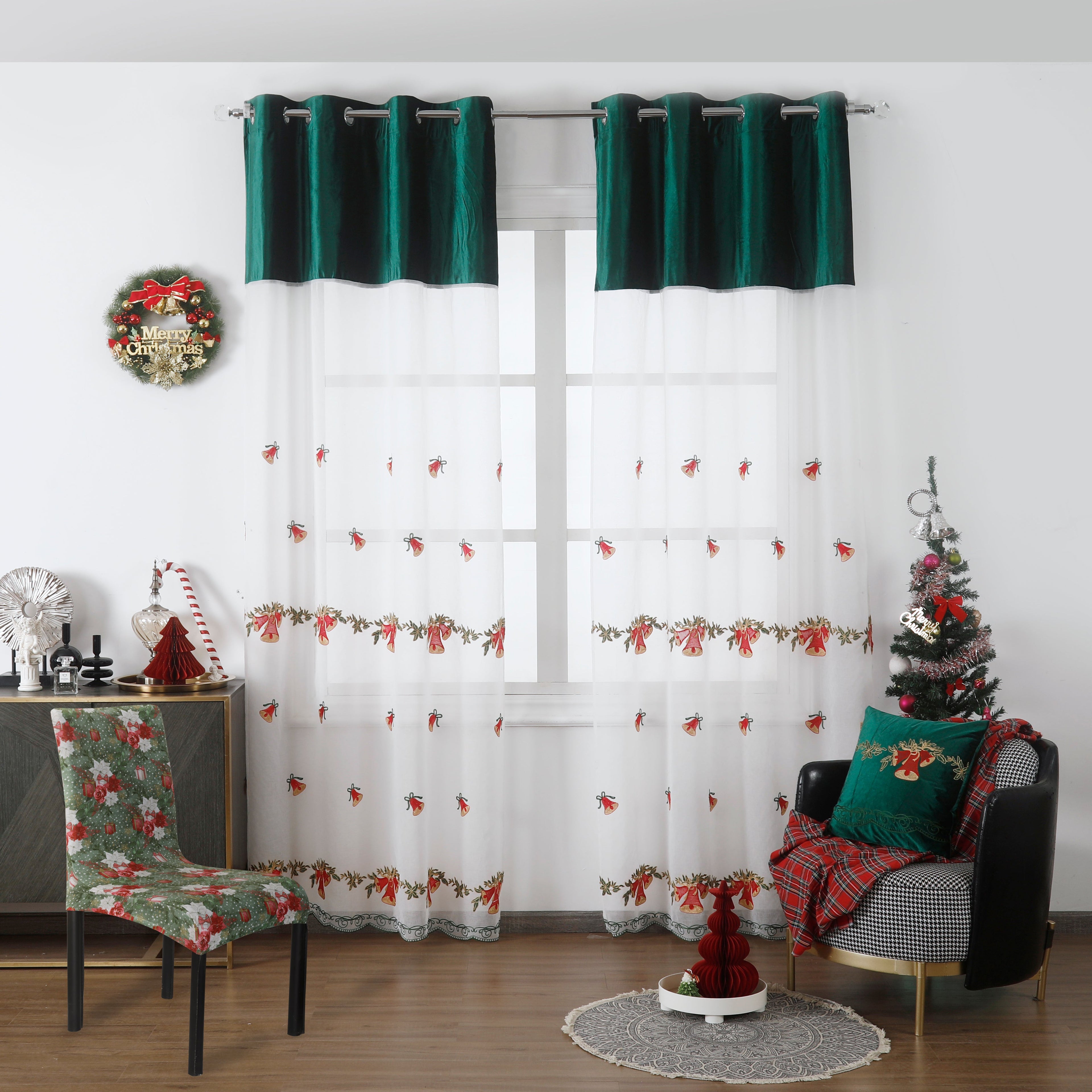 DECORACIÓN NAVIDEÑA | FUNDA PARA SILLA TEMÁTICA NAVIDAD VERDE