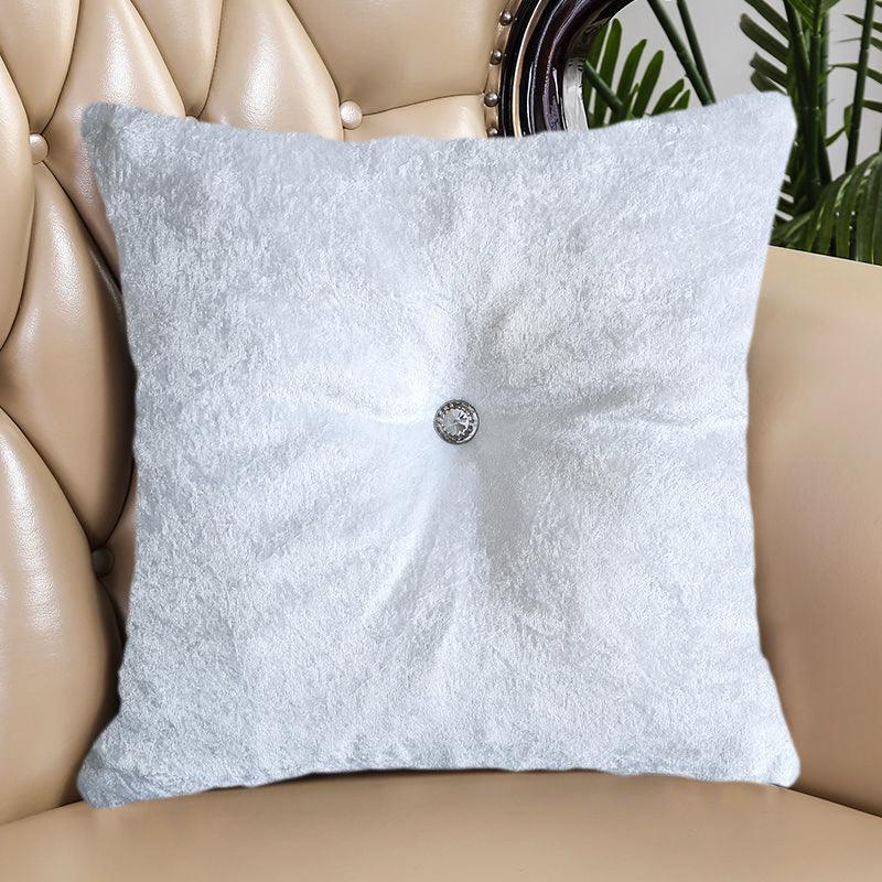 Almofada Com Diamante Redonda Branco Φ50cm - BOD HOME