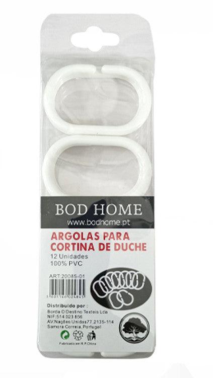 Clipes Para Cortinas De Duche Branco 12 Pcs - BOD HOME