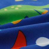 CONJUNTO DE LENÇÓIS ESTAMPADOS PARA CRIANÇA DINOSSAUROS EM AZUL (CAMA 90/100) - BOD HOME