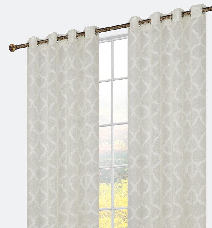 Cortina bordada com linhas cruzadas 140*260cm - BOD HOME