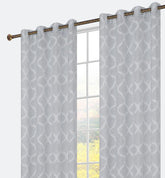 Cortina bordada com linhas cruzadas 140*260cm - BOD HOME