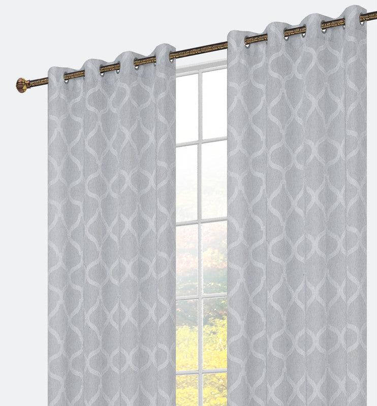 Cortina bordada com linhas cruzadas 140*260cm - BOD HOME