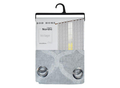 Cortina bordada com linhas cruzadas 140*260cm - BOD HOME