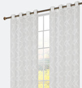 Cortina bordada com linhas cruzadas 140*260cm - BOD HOME