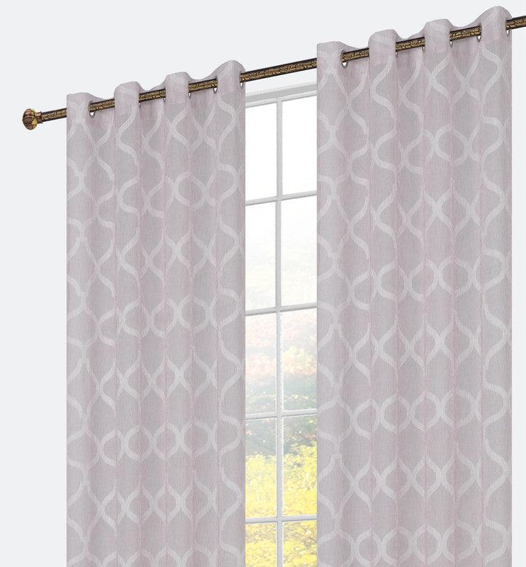 Cortina bordada com linhas cruzadas 140*260cm - BOD HOME